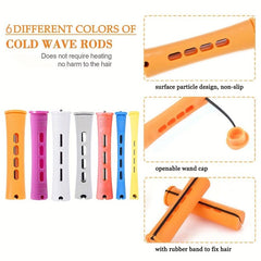 10pcs Long Perm Rods Cold Wave Hair Curling Roller Hairdressing Tools
