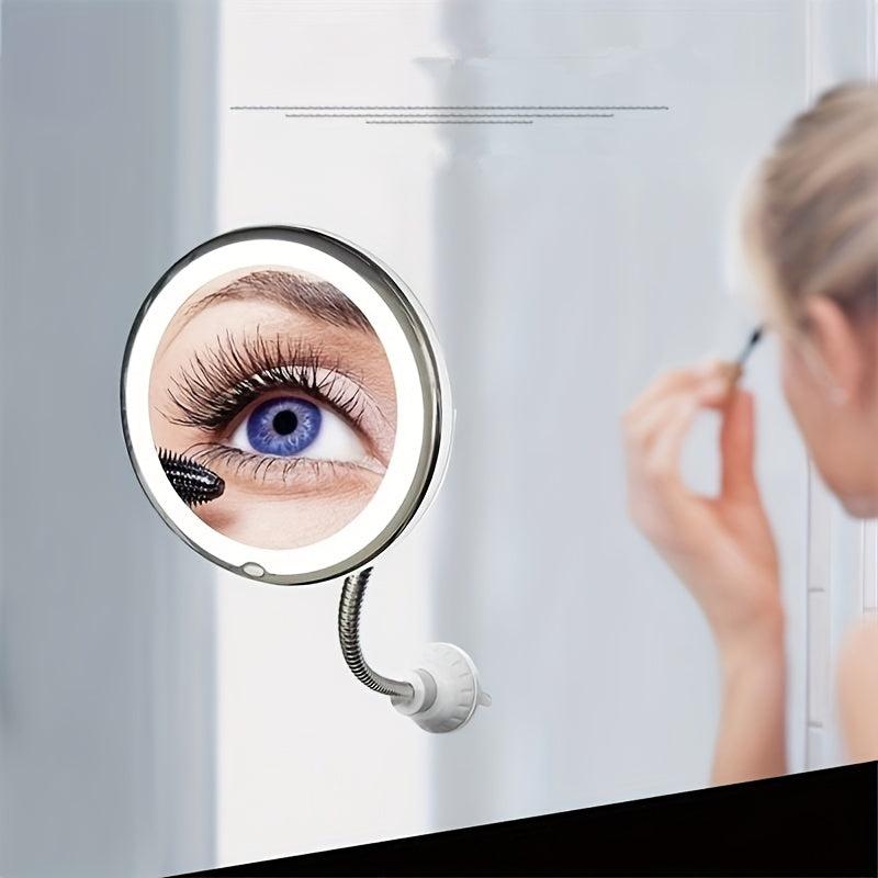 LED Flexible Makeup Mirror 10x Magnifying Mirror With Light