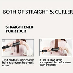 Professional Hair Straightener & Curling Iron - DIY Styling Flat Iron