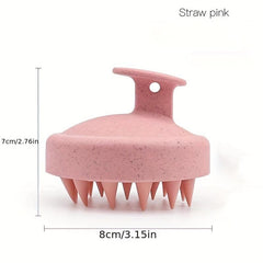 Silicone Shampoo Brush Hair Washing Scalp Massager