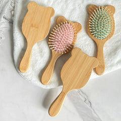 Bear Ear Hair Comb Scalp Massage Bamboo Air Cushion Comb