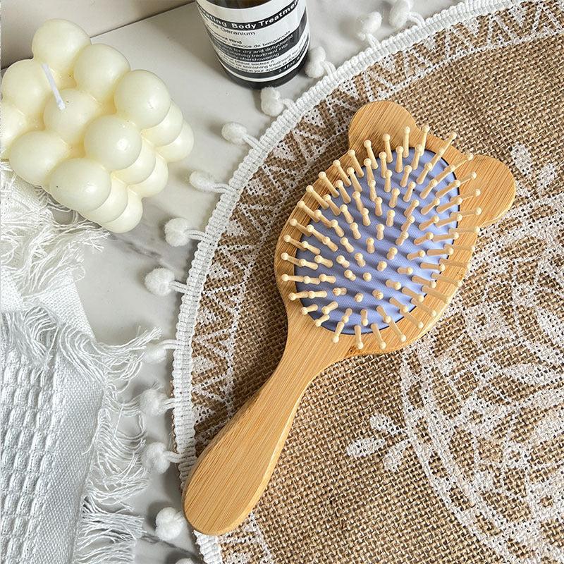 Bear Ear Hair Comb Scalp Massage Bamboo Air Cushion Comb