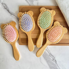 Bear Ear Hair Comb Scalp Massage Bamboo Air Cushion Comb
