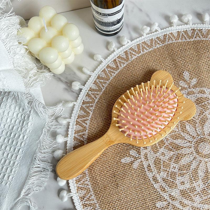 Bear Ear Hair Comb Scalp Massage Bamboo Air Cushion Comb