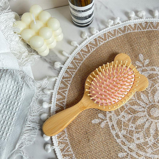 Bear Ear Hair Comb Scalp Massage Bamboo Air Cushion Comb