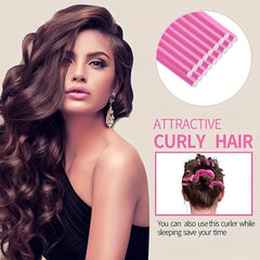 10Pcs Heatless Hair Rollers Flexible Twist Curling Rods Bendy Hair Curlers