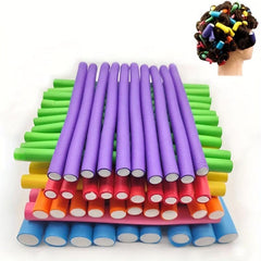 10Pcs Heatless Hair Rollers Flexible Twist Curling Rods Bendy Hair Curlers