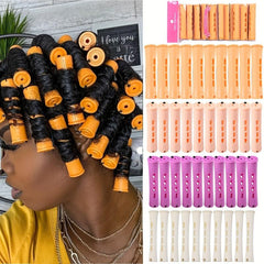 40pcs DIY Perm Rods Set No Heat Hair Curling Rods For Hair Styling
