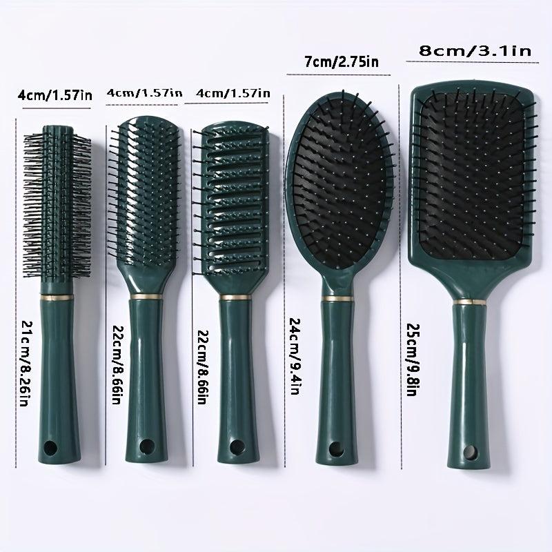 Detangling Brush Anti Static Hairbrush Silicone Base Blow Drying Comb