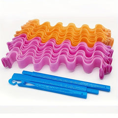 DIY Heatless Hair Curlers Rollers Kit Overnight Spiral Styling