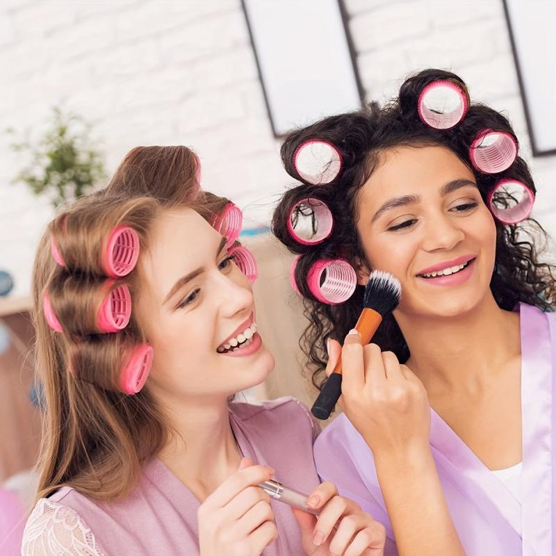 24pcs Heatless Hair Curlers & Hair Clips Set for Women & Girls