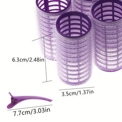 24pcs Heatless Hair Curlers & Hair Clips Set for Women & Girls
