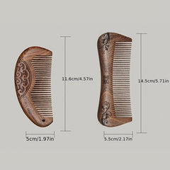 Natural Sandalwood Hair Comb for Long Hair