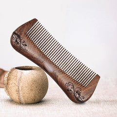 Natural Sandalwood Hair Comb for Long Hair