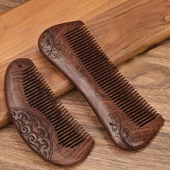 Natural Sandalwood Hair Comb for Long Hair