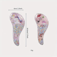 Cartoon Pattern Detangling Comb Anti Knot Hairdressing Comb