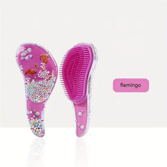 Cartoon Pattern Detangling Comb Anti Knot Hairdressing Comb