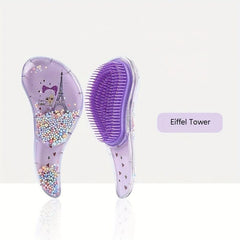 Cartoon Pattern Detangling Comb Anti Knot Hairdressing Comb