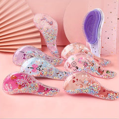 Cartoon Pattern Detangling Comb Anti Knot Hairdressing Comb