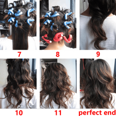 10pcs Soft Foam Bendy Hair Rollers DIY Hair Styling Tool Spiral Roller Curlers