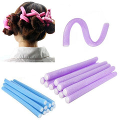 10pcs Soft Foam Bendy Hair Rollers DIY Hair Styling Tool Spiral Roller Curlers