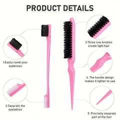10pcs Hair Styling Comb Set Teasing Hair Brush Rat Tail Comb Edge Hair Brush