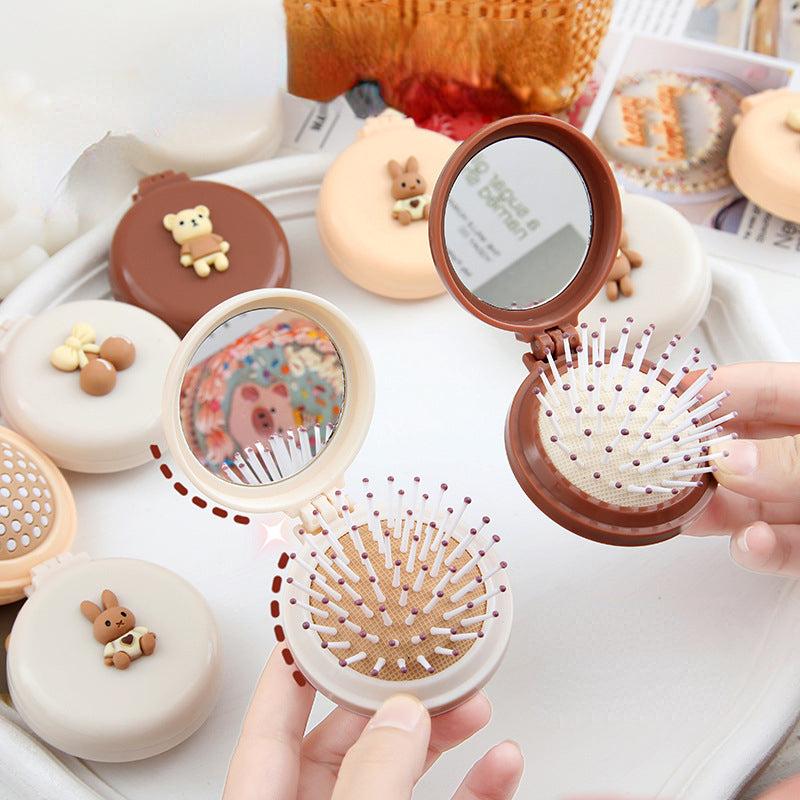 Portable Animal Air Cushion Comb with Mirror