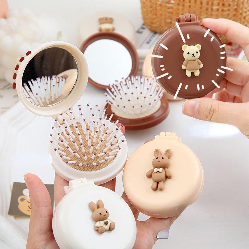 Portable Animal Air Cushion Comb with Mirror
