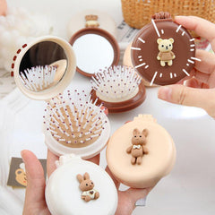 Portable Animal Air Cushion Comb with Mirror