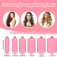 14pcs Pink Sponge Curlers for Comfortable Hair Curling and Styling