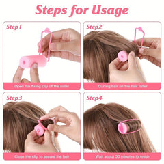 14pcs Pink Sponge Curlers for Comfortable Hair Curling and Styling