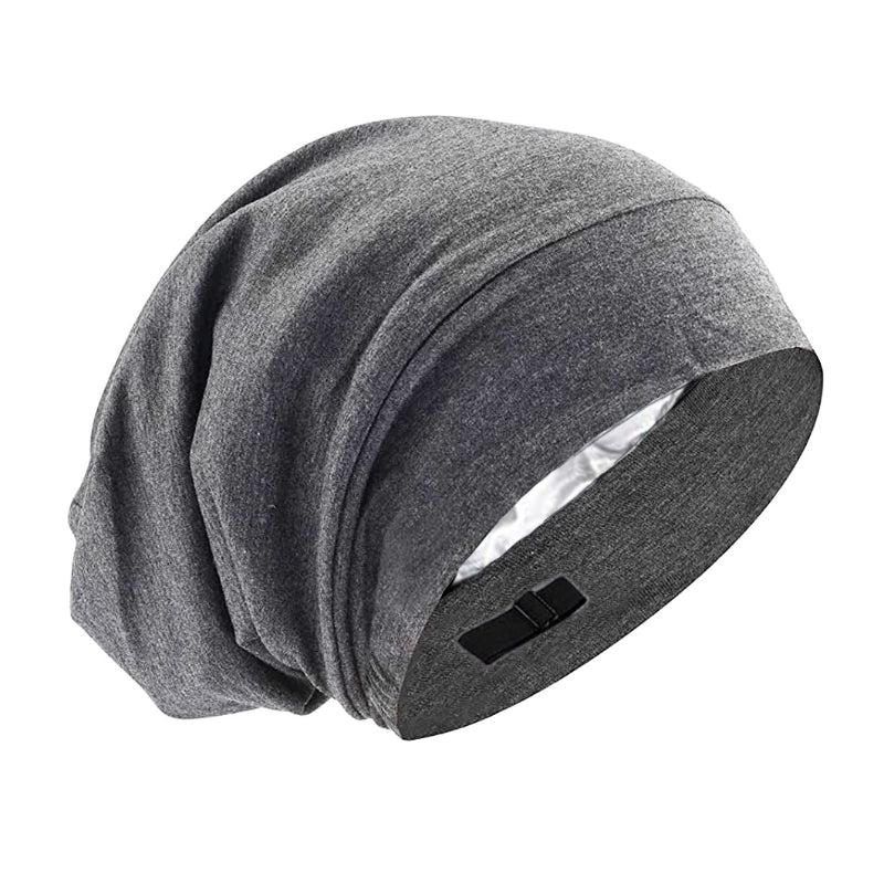 Adjustable Elastic Satin Lined Sleep Cap for All Hair Types