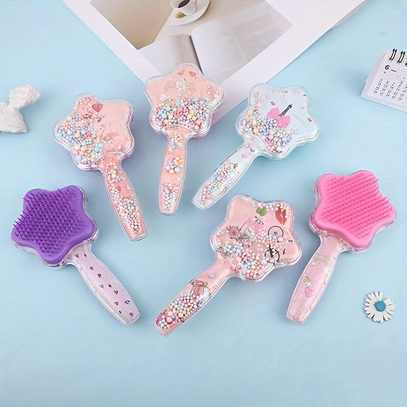Cartoon Pattern Detangling Hair Brush for Home and Travel