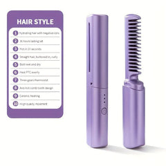 Portable Wireless Hair Straightener & Curler