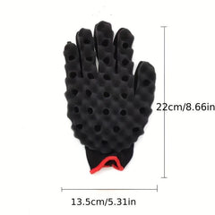 2pcs Hair Curl Sponge Gloves for Curling Twisting Dread