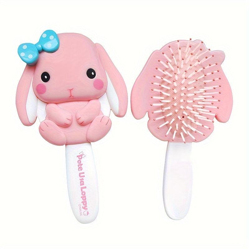 Cute Rabbit Hair Brush for Scalp Massage Girls
