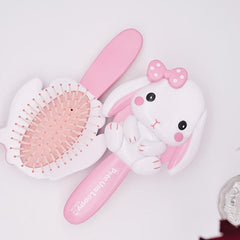 Cute Rabbit Hair Brush for Scalp Massage Girls