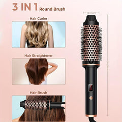 Ceramic Heated Curling Brush Volumizing Iron
