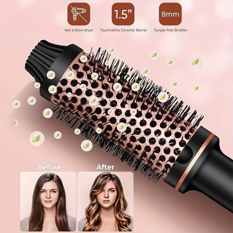 Ceramic Heated Curling Brush Volumizing Iron