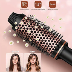 Ceramic Heated Curling Brush Volumizing Iron