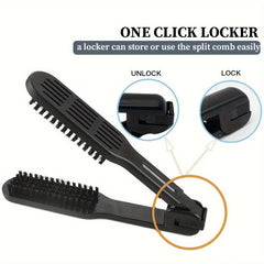 V-shaped Hair Straightener Brush Heat Resistant Anti-static
