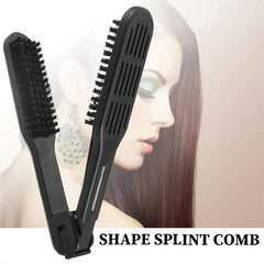 V-shaped Hair Straightener Brush Heat Resistant Anti-static