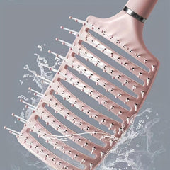 Wide Vent Wet & Dry Detangler Hairbrush Curved Hollow Out Hair Comb