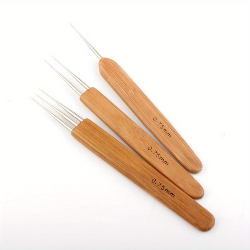 Bamboo Crochet Needles for Dreadlocks Braids 0.5mm 0.75mm 1.0mm