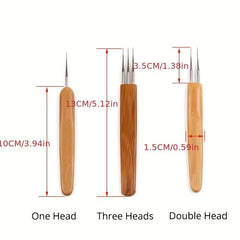 Bamboo Crochet Needles for Dreadlocks Braids 0.5mm 0.75mm 1.0mm