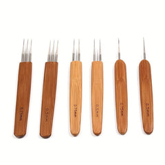 Bamboo Crochet Needles for Dreadlocks Braids 0.5mm 0.75mm 1.0mm