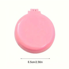 Circular Travel Comb With Mirror Foldable Mini Comb With Makeup Mirror