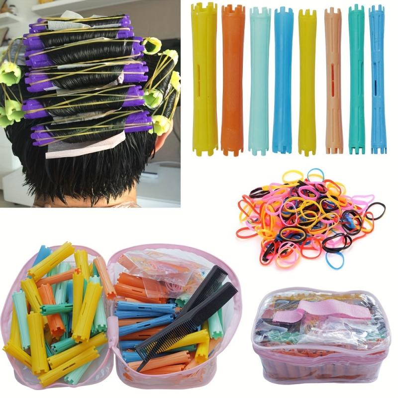 80pcs Non-harmful Hair Curler Plastic Curling Bar DIY Hair Styling Tools