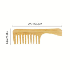 Wooden Hair Comb Wide Tooth Hair Brush Anti Static Hairdressing Comb