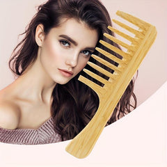 Wooden Hair Comb Wide Tooth Hair Brush Anti Static Hairdressing Comb
